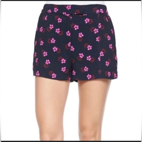 A.L.C- ‘Val’ Mallow Print Silk Shorts - Picture 1 of 7
